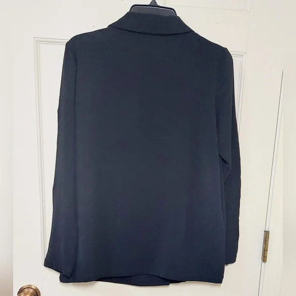 NWOT Anthropologie Elodie Black Double-breasted Blazer, Size M - Picture 3 of 7
